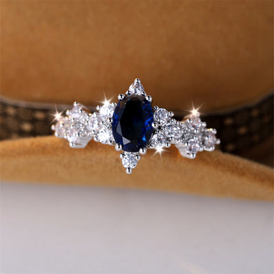 Cross-border Six-claw Horse Eye Simple Special Interest Light Luxury All-match Ring