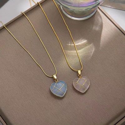 Fashion Moonstone  Princess Love Girl Necklace