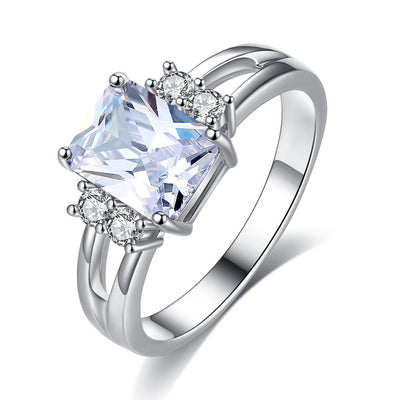 Women's Fashion Square Zircon Ring