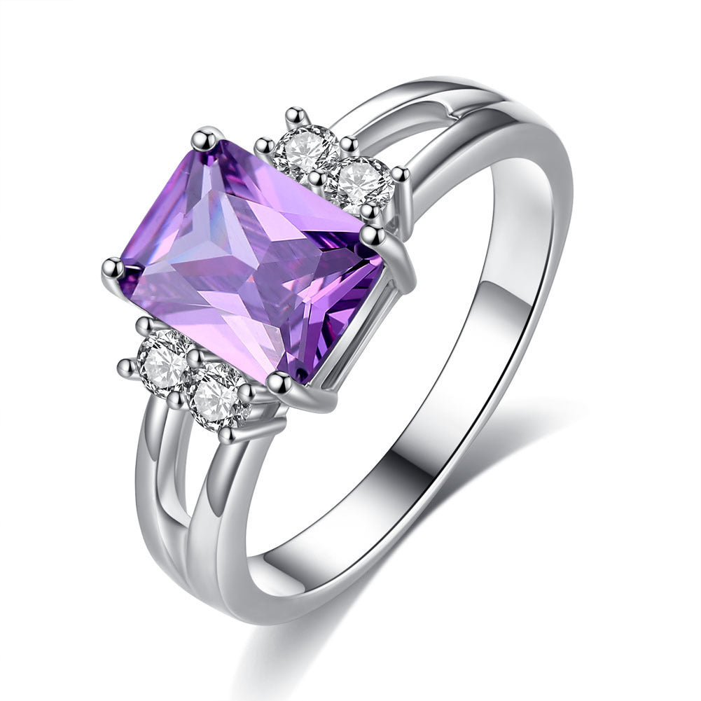 Women's Fashion Square Zircon Ring