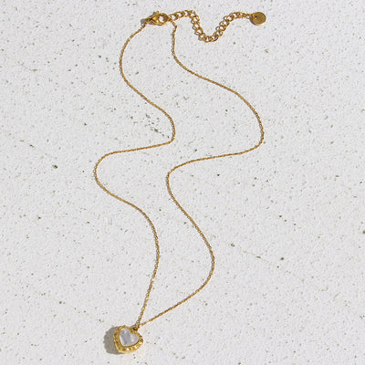 Vintage Shell Love Necklace 18k Gold Plating