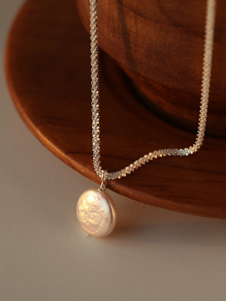 S925 Sterling Silver Baroque Pearl Necklace