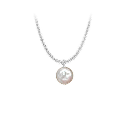 S925 Sterling Silver Baroque Pearl Necklace