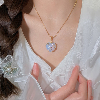 Fashion Moonstone  Princess Love Girl Necklace