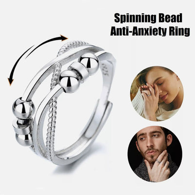 Rotatable Hollow Line Anxiety Relief Ring For Women