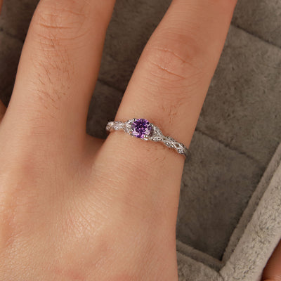 Luxury Wind Amethyst Lady's Ring